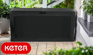 БАЛКОННЫЙ САДОВЫЙ ЯЩИК KETER САМОА РОТАНГ 270Л АНТРАЦИТОВЫЙ