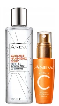 Avon zestaw Rozświetlający tonik i serum z wit c