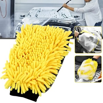 ПЕРЧАТКА ДЛЯ МОЙКИ И ПОЛИРОВКИ АВТОМОБИЛЯ, ДВУХСТОРОННЯЯ АВТОМОБИЛЬНАЯ МИКРОФИБРА ДЛЯ ДИСКОВ