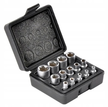 Zestaw nasadek torx nasadki gwiazdki e4-e24 Bass