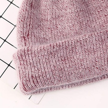 Czapki zimowe Knitting Beanie Cashmere Beanie Pink