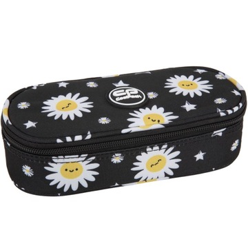 PIÓRNIK SASZETKA TUBA CZARNA USZTYWNIONA W KWIATY KWIATKI DLA DZIEWCZYNKI