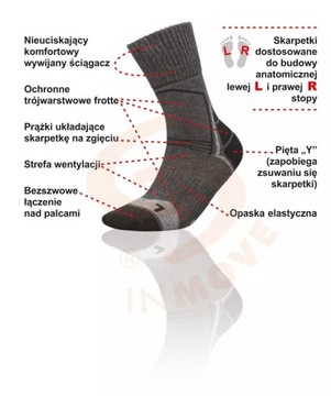 JJW WARM TREKKING SOCKS ДЕЗОДОРАНТ № 44-46