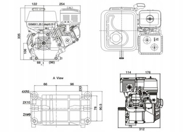 СОСТАВ GX160 7HP 20MM ДВИГАТЕЛЬ + BRIGGS + КОЛЕСО