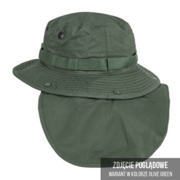 Кепка BOONIE HELIKON в стиле милитари с воротником, хаки, 59 см