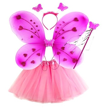 STRÓJ MOTYL MOTYLEK WRÓŻKA RÓŻOWY IMPREZA