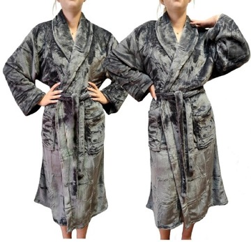 Szlafrok damski, męski pluszowy z polaru UNISEX Spa XXL/3XL