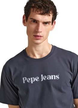 PEPE JEANS KOSZULKA MĘSKA T-SHIRT CLIFTON FUTURE GRAFITOWA r.L