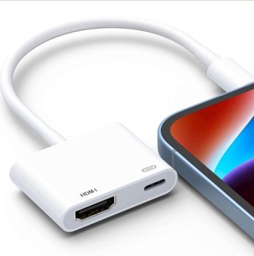 ADAPTER ZŁĄCZE HDMI LIGHTNING DO iPada iPhone FULL HD