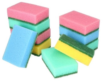 Zmywak kuchenny 10 SZTUK YORK MINI ZESTAW GĄBEK KUCHENNYCH MYJKA