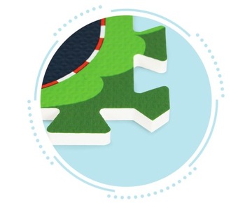 КОВРИК ДЛЯ ДЕТЕЙ 114Х86 СМ ДЕТСКИЙ ПАЗЛ ГОРОДСКИЕ УЛИЦЫ ДОРОГИ 12 ЭЛЕМЕНТОВ.