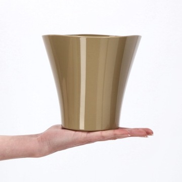 DONICZKA OSŁONKA NA KWIATY WEWNĄTRZ BEŻOWA 16 CM