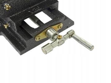 Машинные крестовые тиски 125 мм, двухосные, чугунные