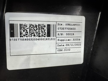 DESKA ROZDĚLOVAČE KONZOLA JEEP AVENGER 07357705600