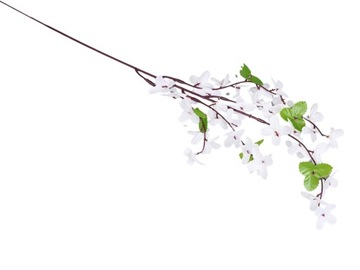 FORSYCJA BIAŁA SZTUCZNA GAŁĄZKA DŁUGA KWIATY WIOSENNE DODATEK STROIK 52CM