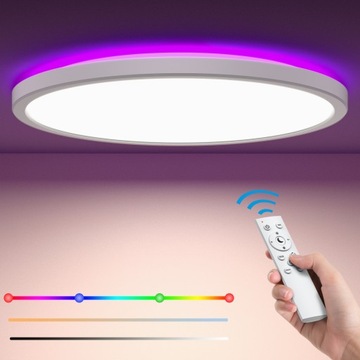 Lampa Sufitowa RGB z Pilotem Ściemnialnym