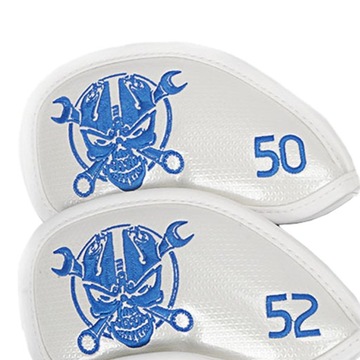 6 шт., железный головной убор для гольфа из искусственной кожи, анти-покрытие для головы, белый