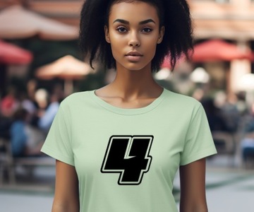 термопереводка для футболки СПОРТИВНЫЙ НОМЕР 4 размер 20 х 21,4 см