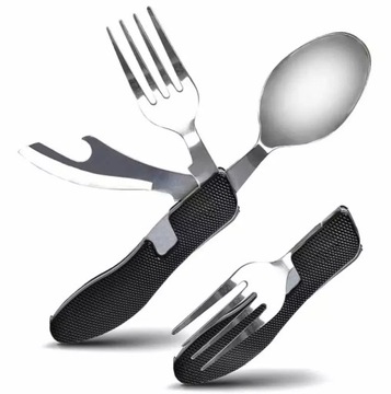 ТУРИСТИЧЕСКИЙ ESSENTIAL 4в1 НОЖ ЛОЖКА ВИЛКА ОТКРЫВАТЕЛЬ Столовые приборы для выживания