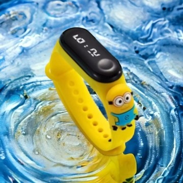 DETSKÉ HODINKY SMARTBAND ČELENKA MINIONKI LED