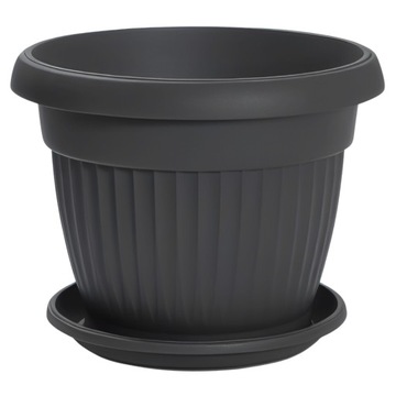 ЦВЕТОЧНЫЙ ГОРШОК TERRA, КРУГЛЫЙ, ДИАМЕТР 45см, DCE45 Антрацит