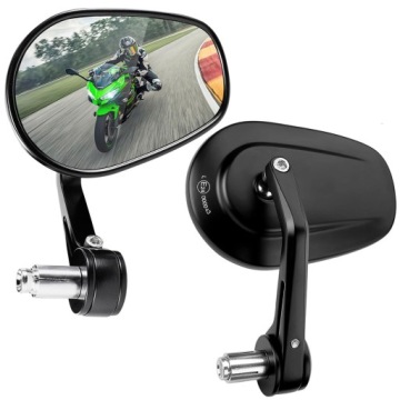 НИЖНИЕ КРУГЛЫЕ ЗЕРКАЛА НА РУЛЕ ДЛЯ МОТОЦИКЛОВ СТИЛЯ NAKED, STREET, CAFE RACER, CLASSIC И DRAG