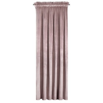 Gotowa zasłona ROSA 140x270 na taśmie pudrowy róż