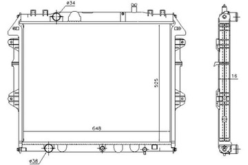 616 735 CHLADIČ TOYOTA HILUX 01-