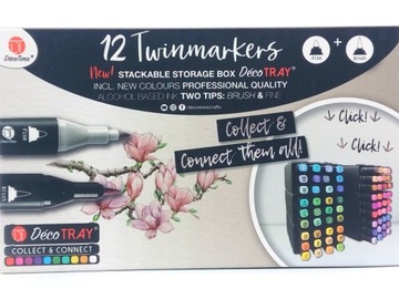 TWINMARKERY Dwustronne BOX 12 SZT Alkoholowe 431