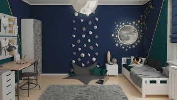 Готовый дизайн интерьера | Космическая комната