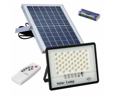 LAMPA SOLARNA HALOGEN 200LED CZUJKA PILOT NAŚWIETLACZ