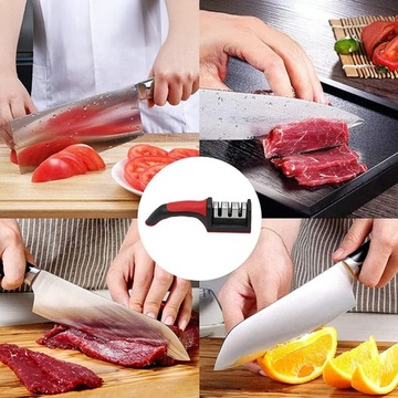 ТОЧИЛКА ДЛЯ ЗАТОЧКИ КУХОННЫХ НОЖЕЙ, НОЖНИЦ, ТРЕХФАЗНАЯ КОЛЕСО 3в1