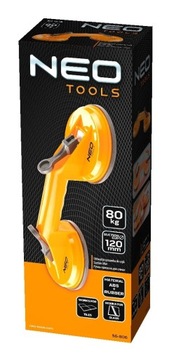 Przyssawka do szyb szkła podwójna 80 kg Neo Tools