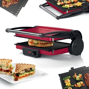 Grill elektryczny Bosch TCG4104 2000W 3 pozycje grillowania Wyjmowane płyty