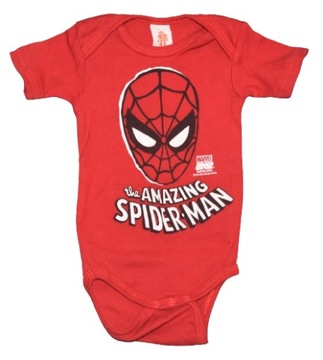 BAWEŁNIANE BODY SPIDERMAN 62/68