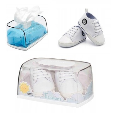 Pudełko na chusteczki z bucikami PREZENT dziecka babyshower narodziny DOOKY