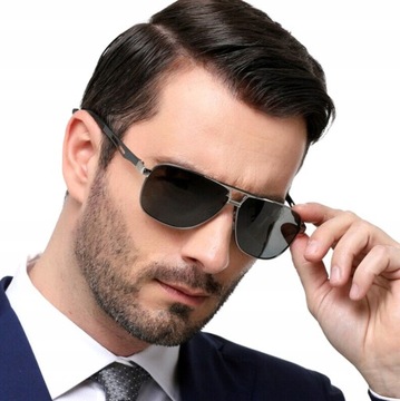 Черные мужские поляризационные солнцезащитные очки-пилоты, фильтр UV400, защита от солнца