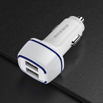 Автомобильное зарядное устройство Borofone BZ14 Max — 2xUSB — 2,4 А с кабелем USB-Ligh