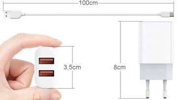 Зарядное устройство с кабелем для SAMSUNG Galaxy S6 Edge+ Plus