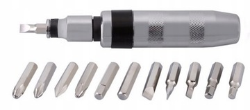 ОТВЕРТКА УДАРНАЯ ОТВЕРТКА ДЛЯ НАПРЯЖЕНИЯ + 12-БИТЫЙ МЕТАЛЛИЧЕСКИЙ НАБОР КЛЮЧЕВЫХ КЛЮЧЕЙ