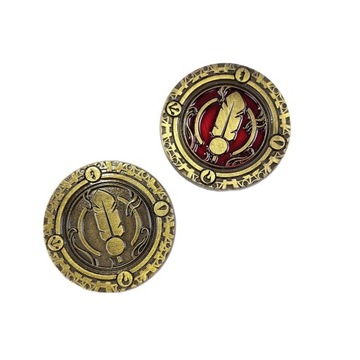 ŻYWIOŁ POWIETRZA ZŁOTA METALOWA MONETA 1 SZT LARP