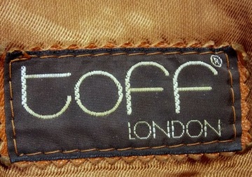 TOFF LONDON piękny płaszcz skórzany XL/XXL