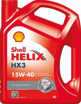 масло мінеральне shell helix hx3 15w40 4l api sl/cf