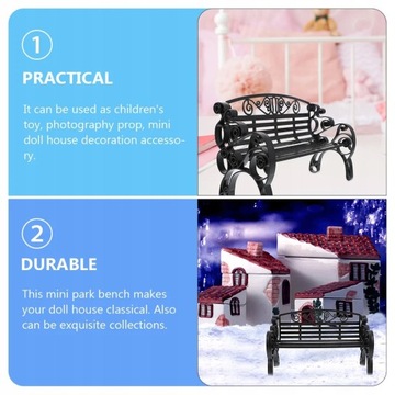 Мини-парковые скамейки, набор маленьких стульев, 2 шт.