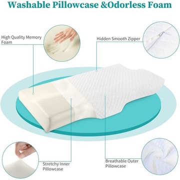 Подушка для сна пены с эффектом памяти эргономическая цервикальная ортопедическая подушка для дома б
