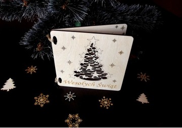 ДЕРЕВЯННАЯ ОТКРЫТКА РОЖДЕСТВЕНСКАЯ ЕЛКА РОЖДЕСТВЕНСКАЯ ОТКРЫТКА