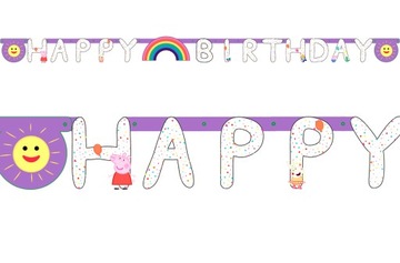 BANER GIRLANDA ŚWINKA PEPPA PIG 250CM URODZINY-833