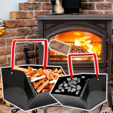 Węglarka duża pojemnik na drewno węgiel łopatka szufelka