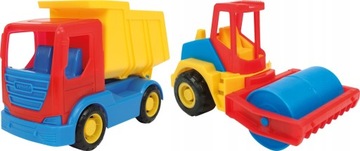 Tech Truck WYWROTKA + WALEC Zestaw 2 zabawek WADER mix kolorów