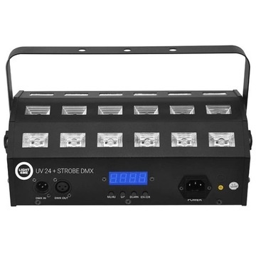 Ультрафиолетовый отражатель со стробоскопическим эффектом LEDLIGHT4ME UV 24 + STROBE DMX